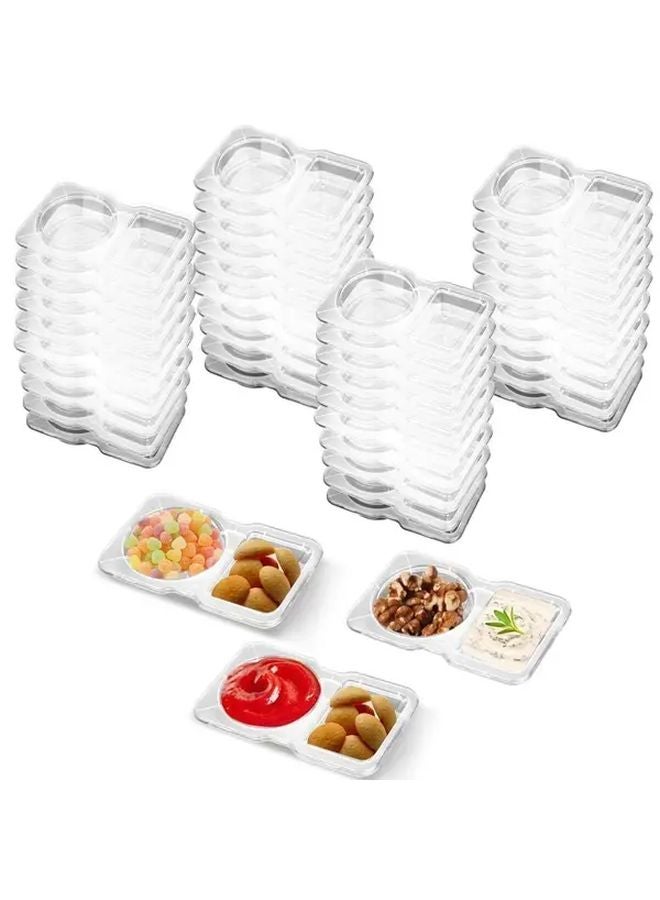 15 Pcs Reusable Leakproof Snack Containers With Lid 2 Compartments Portion Control - Image 5
